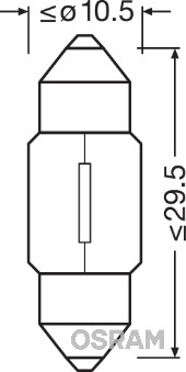 OSRAM 6438 izzó, belső...