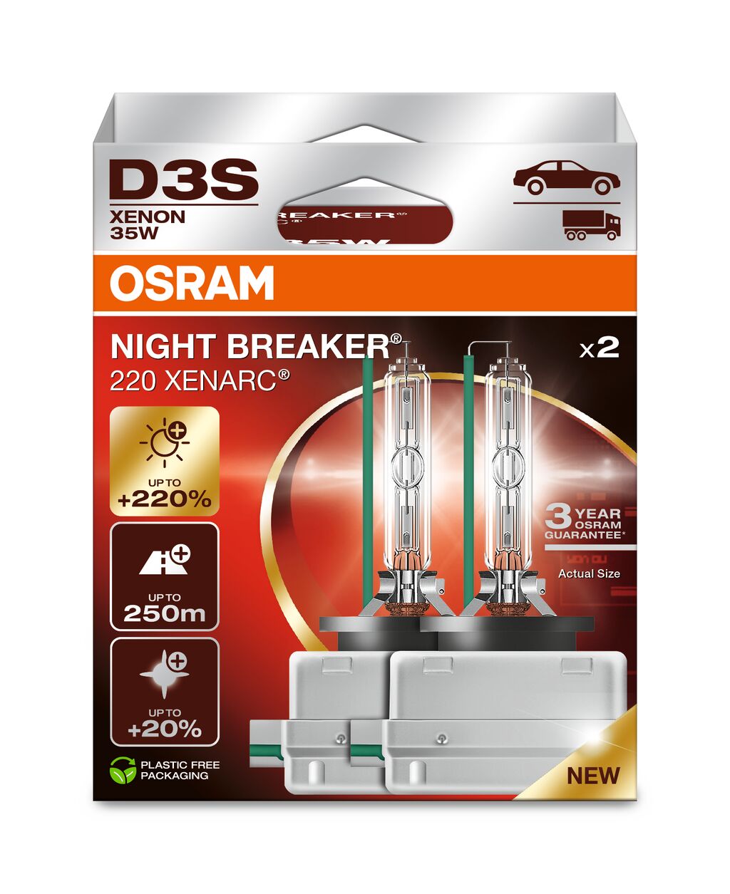 OSRAM 66340XN2-2HB XENARC® NIGHT BREAKER® LASER Glühlampe, Fernscheinwerfer