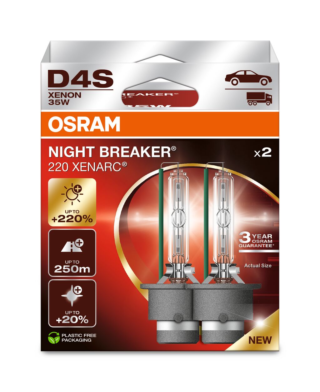 OSRAM 66440XN2-2HB XENARC® NIGHT BREAKER® LASER Glühlampe, Fernscheinwerfer