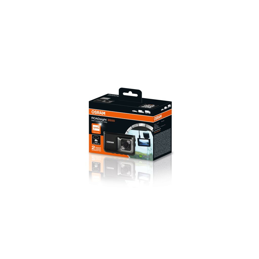 OSRAM ODC3500 ROADsight 3500 Dash Camera Pamäż údajov o dopravnej nehode (čierna skrinka)