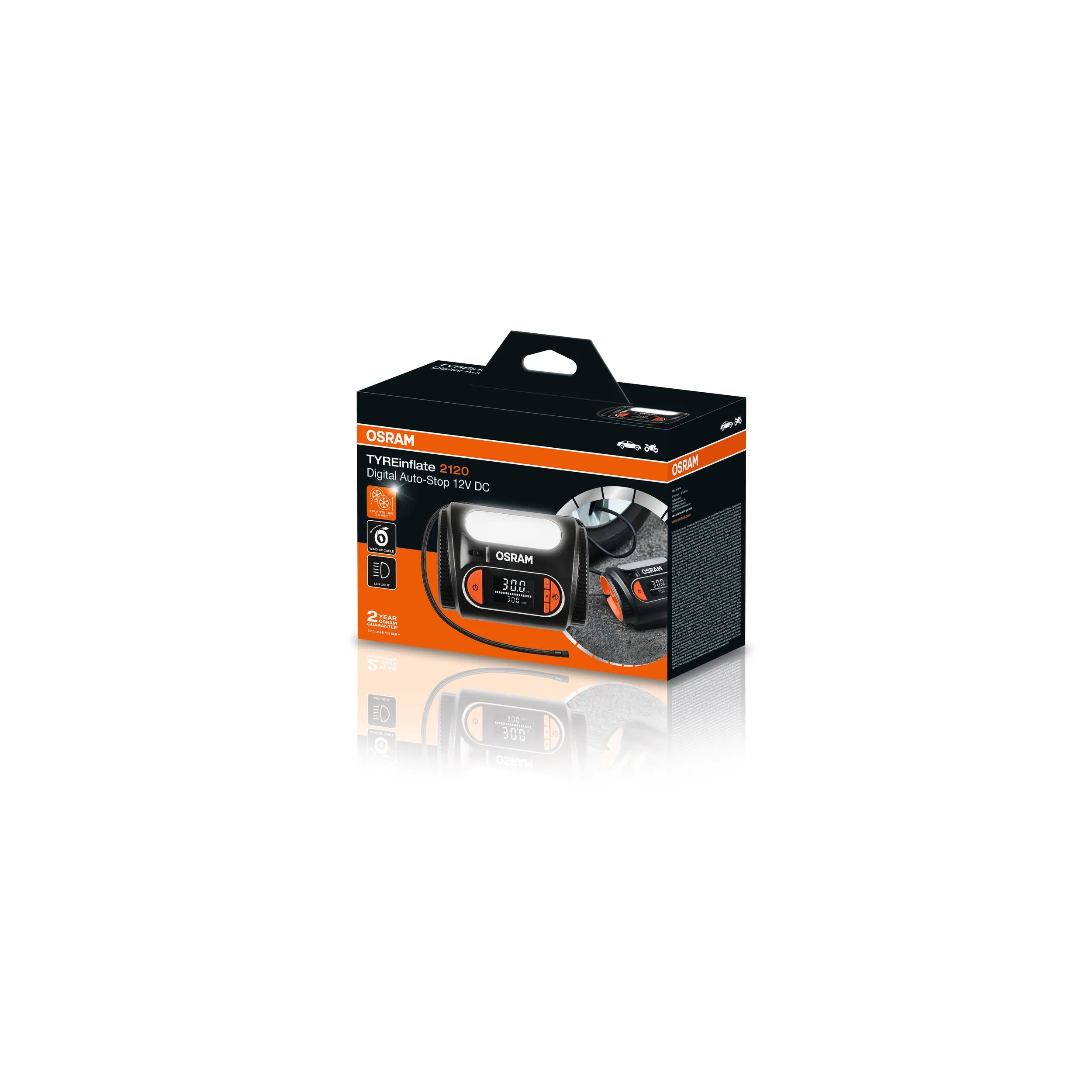 OSRAM OTI2120 OSRAM TYREinflate 2120 Pneuhustič s manometrom