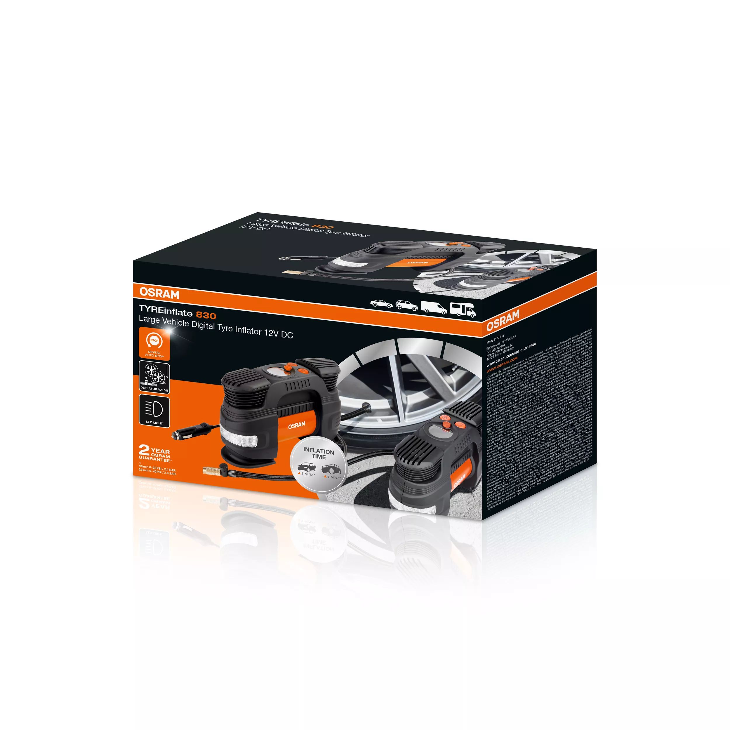 OSRAM OTI2130 OSRAM TYREinflate 2130 Pneuhustič s manometrom