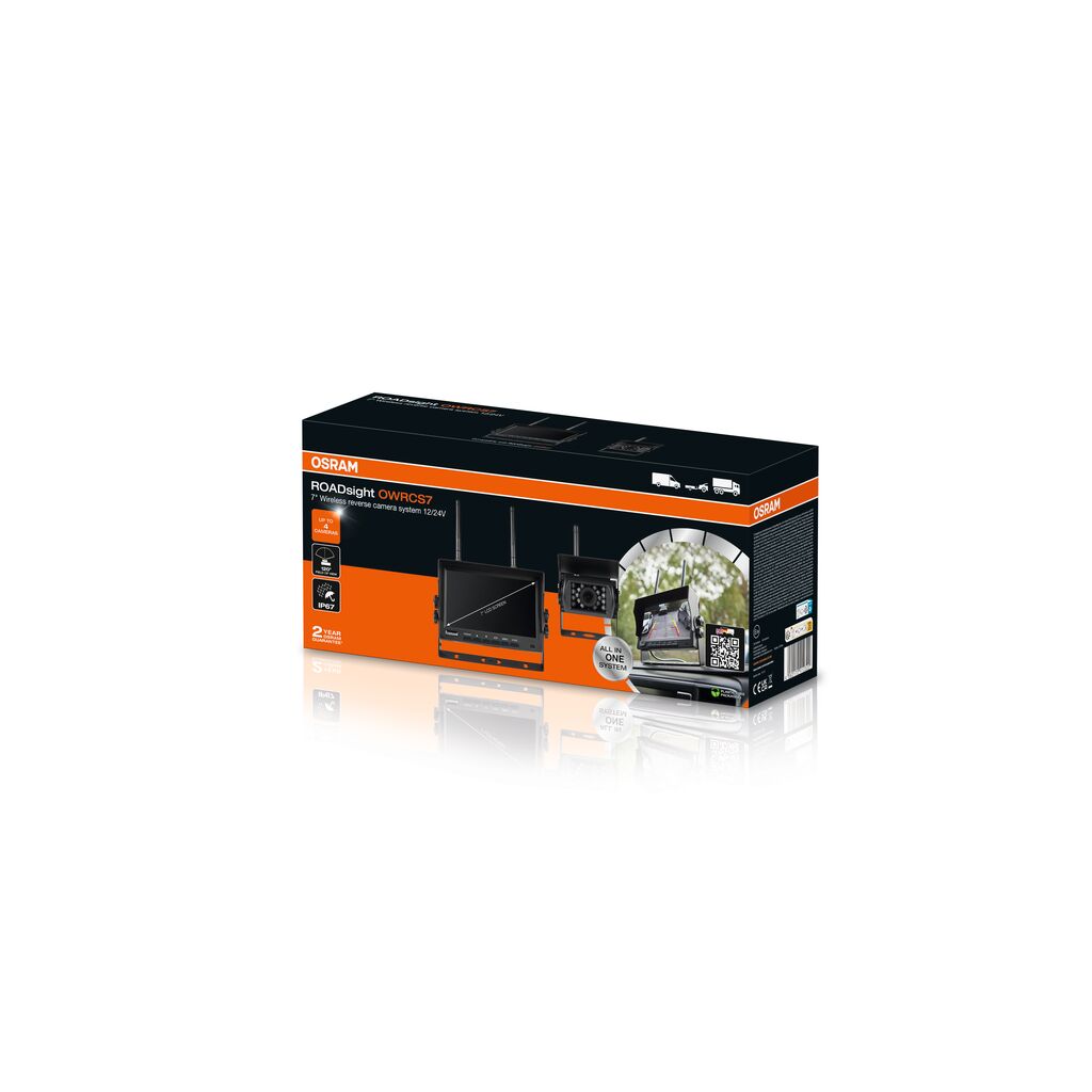 OSRAM OWRCS7 ROADsight 7" Wireless reverse camera system 12/24V Reverse camera kit