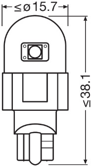 OSRAM 921DWP-02B LEDriving® SL Glühlampe, Innenraumleuchte