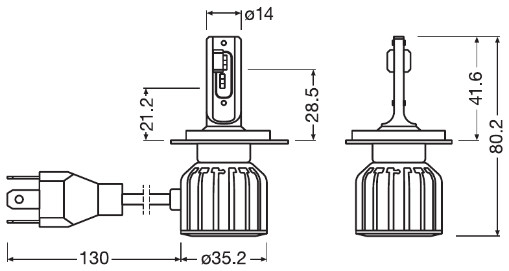 OSRAM 64193DWBRT-2HFB LEDriving® HL BRIGHT Glühlampe, Arbeitsscheinwerfer