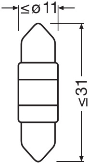 OSRAM 6438DWP-01B LEDriving® SL Glühlampe, Innenraumleuchte