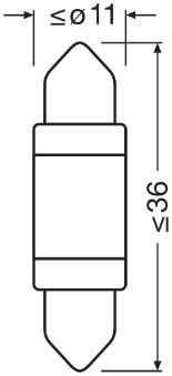 OSRAM 6418DWP-01B LEDriving® SL Glühlampe, Innenraumleuchte