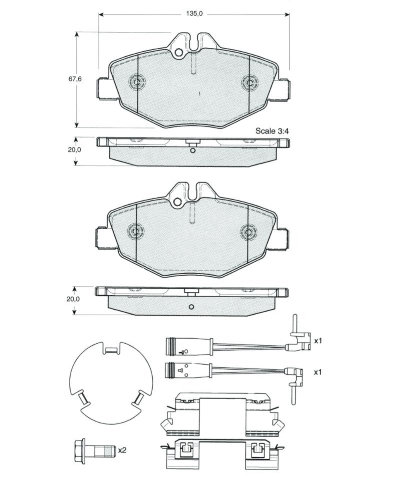 MTR MT461 set placute...