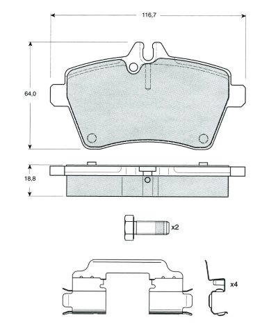 MTR MT499 set placute...