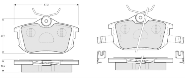 MTR MT519 fékbetétkészlet,...