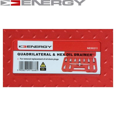 ENERGY NE00211 Pipenøkkelinnsats sett, oljeplugg