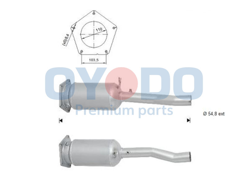 Oyodo 20N0059-OYO sot-/ partikkelfilter, eksosanlegg