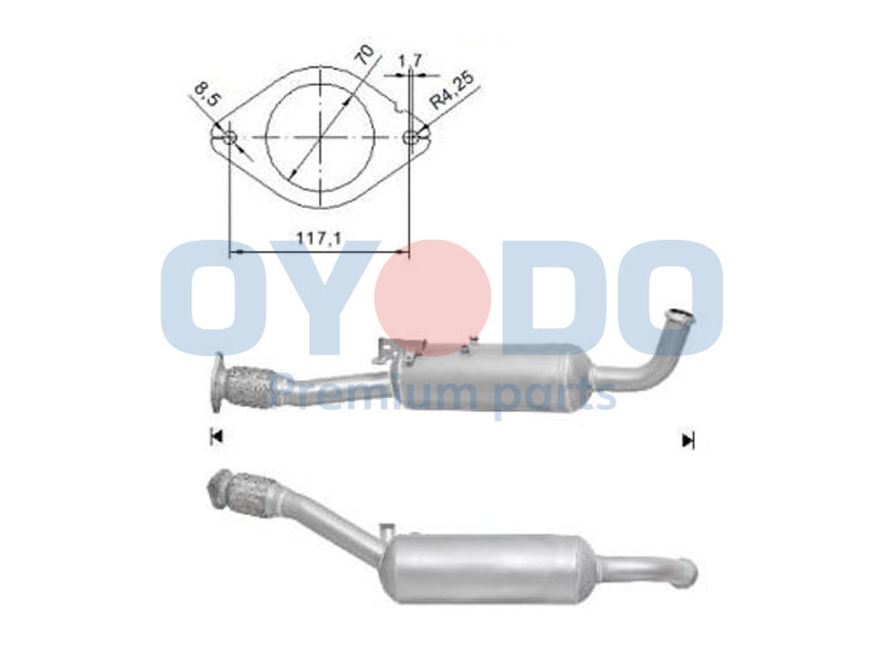 Oyodo 20N0146-OYO sot-/ partikkelfilter, eksosanlegg