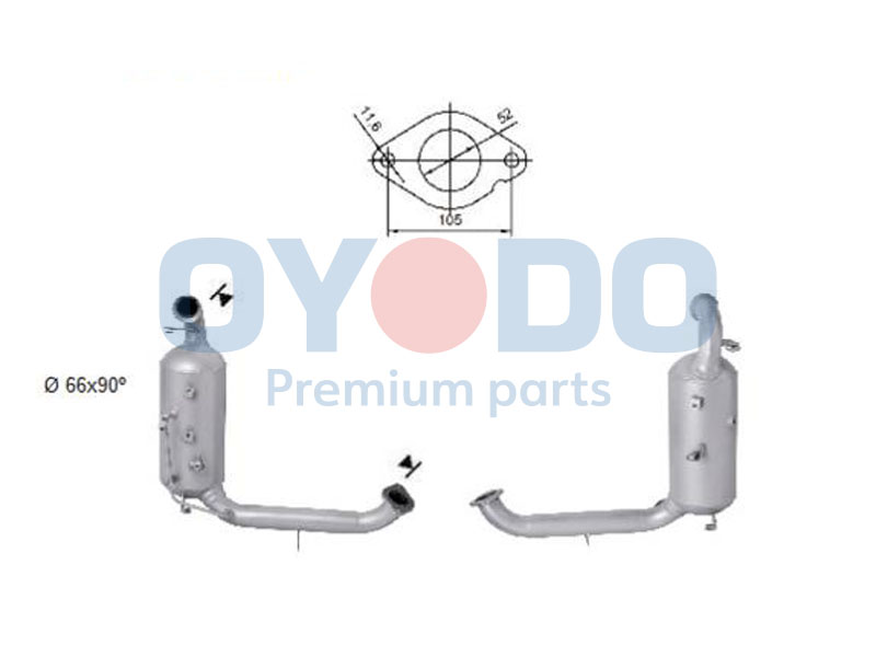 Oyodo 20N0072-OYO sot-/ partikkelfilter, eksosanlegg