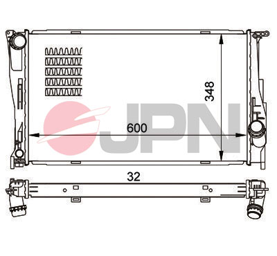 JPN 60C9008-JPN Radiator, engine cooling