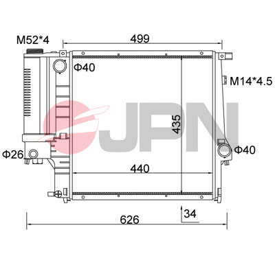 JPN 60C9006-JPN Radiator, engine cooling