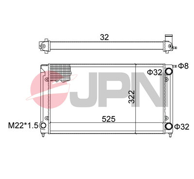 JPN 60C9053-JPN Radiator, engine cooling