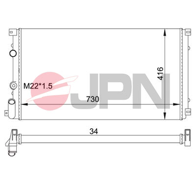 JPN 60C9033-JPN Radiator, engine cooling