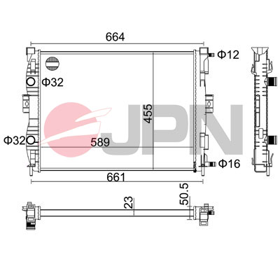 JPN 60C9045-JPN Radiator, engine cooling
