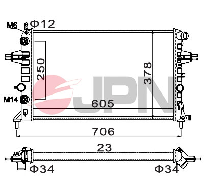 JPN 60C9028-JPN Radiator, engine cooling