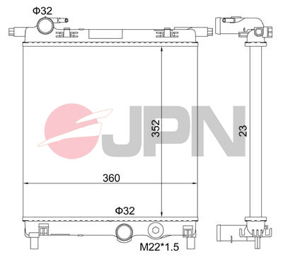 JPN 60C9067-JPN Radiator, engine cooling