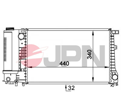 JPN 60C9007-JPN Radiator, engine cooling