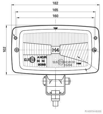 HERTH+BUSS ELPARTS 81658027 Headlight Left Right