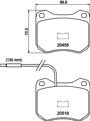 MINTEX MDB1108 Σετ τακάκια, δισκόφρενα for PEUGEOT TALBOT