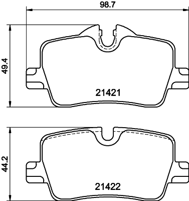 MINTEX MDB4271 Σετ τακάκια, δισκόφρενα for BMW