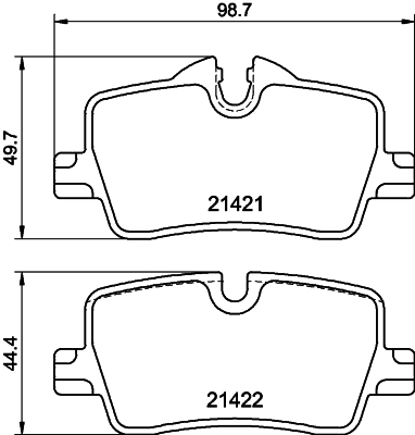 MINTEX MDB4271 Σετ τακάκια, δισκόφρενα for BMW