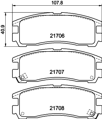MINTEX MDB1481 Σετ τακάκια, δισκόφρενα for CHRYSLER DODGE HYUNDAI MITSUBISHI PROTON