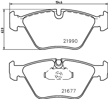 MINTEX MDB2107 Σετ τακάκια, δισκόφρενα for BMW
