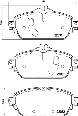 MINTEX MDB3704 Σετ τακάκια, δισκόφρενα for MERCEDES-BENZ