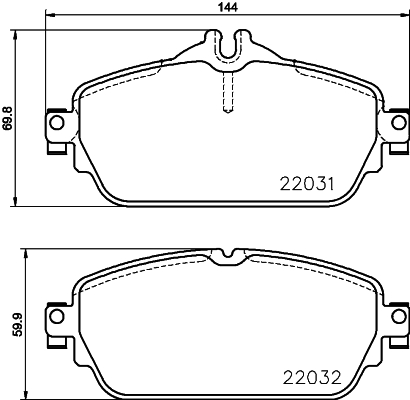MINTEX MDB3706 Σετ τακάκια, δισκόφρενα for MERCEDES-BENZ