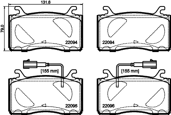 MINTEX MDB3984 Σετ τακάκια, δισκόφρενα for ALFA ROMEO