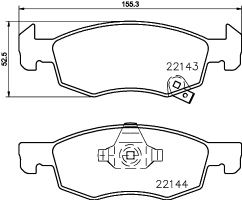 MINTEX MDB3772 Σετ τακάκια, δισκόφρενα for OPEL VAUXHALL