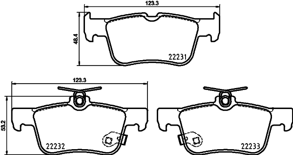 MINTEX MDB4107 Σετ τακάκια, δισκόφρενα for FORD FORD AUSTRALIA FORD USA