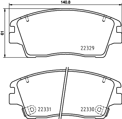 MINTEX MDB4020 Σετ τακάκια, δισκόφρενα for HYUNDAI KIA