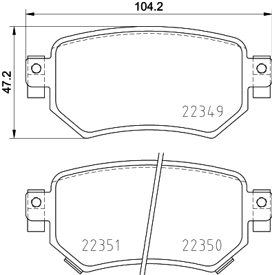 MINTEX MDB3934 Σετ τακάκια, δισκόφρενα for MAZDA