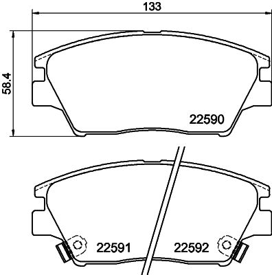 MINTEX MDB3819 Σετ τακάκια, δισκόφρενα for KG MOBILITY SSANGYONG