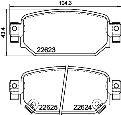 MINTEX MDB4084 Σετ τακάκια, δισκόφρενα for MAZDA