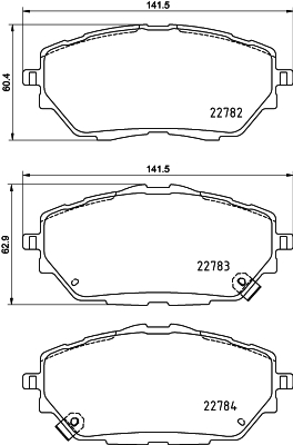 MINTEX MDB4014 Σετ τακάκια, δισκόφρενα for TOYOTA
