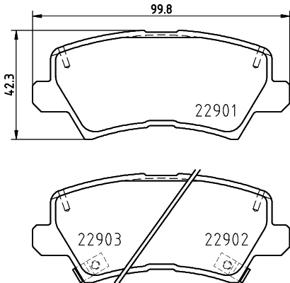 MINTEX MDB4049 Σετ τακάκια, δισκόφρενα for KIA