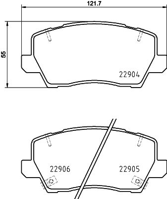 MINTEX MDB4079 Σετ τακάκια, δισκόφρενα for KIA