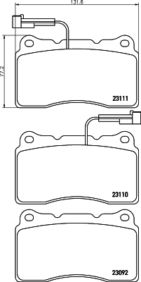 MINTEX MDB1950 Σετ τακάκια, δισκόφρενα for ALFA ROMEO LANCIA VOLVO