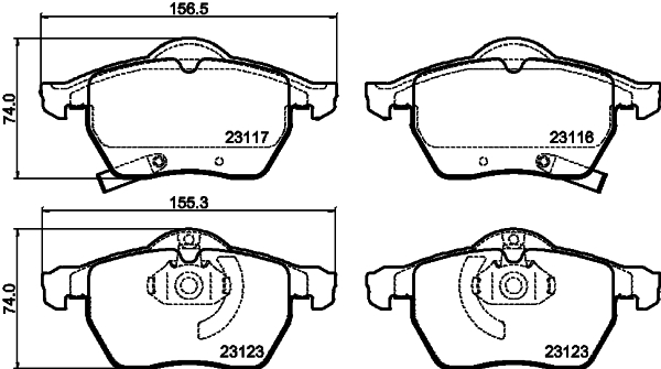 MINTEX MDB2317 Σετ τακάκια, δισκόφρενα for HOLDEN OPEL SAAB SATURN VAUXHALL