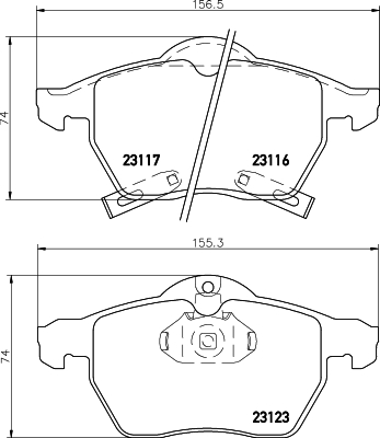 MINTEX MDB2317 Σετ τακάκια, δισκόφρενα for HOLDEN OPEL SAAB SATURN VAUXHALL