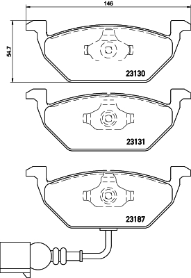 MINTEX MDB2040 Σετ τακάκια, δισκόφρενα for AUDI SEAT SKODA VW VW (SVW)
