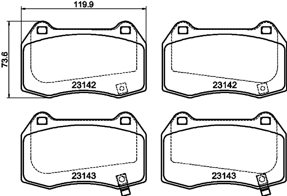 MINTEX MDB2341 Σετ τακάκια, δισκόφρενα for HONDA NISSAN