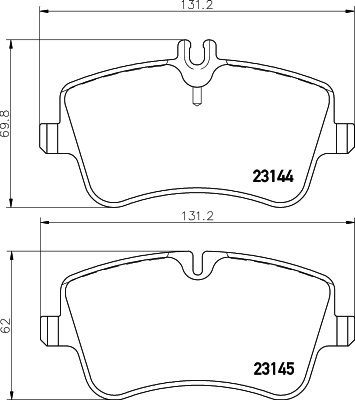 MINTEX MDB2070 Σετ τακάκια, δισκόφρενα for MERCEDES-BENZ